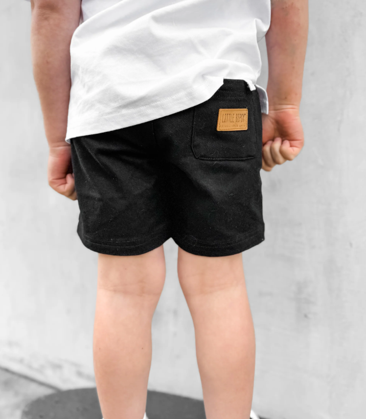 Little Bipsy - Cotton Twill Shorts - Black|138005