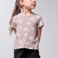 Little Bipsy - Floral Ribbed Lettuce Hem Tee - Mushroom|149335