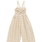 Organic Cotton Arabella Jumpsuit - Gingham Pale Khaki|155009
