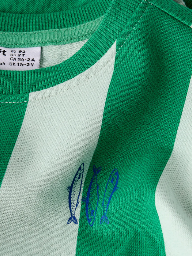 Name It - Striped Green Crewneck|208178