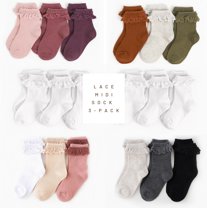 Little Stocking Co. - Lace Midi Sock 3-Pack|104637