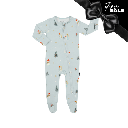 Pre Sale: Belan.J - Footed Zipper Sleeper - Snowmen