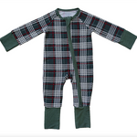 Mebie Baby - Green Plaid Bamboo Zipper|108699