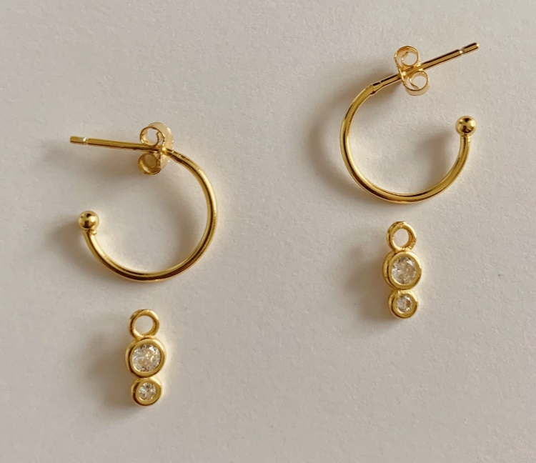 Elise Earrings- Spheres - 18K PVD Gold Plating|186947