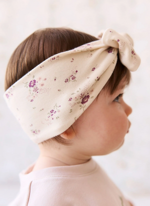 Jamie Kay - Organic Cotton Headband - Sweet William Floral Natural|120627