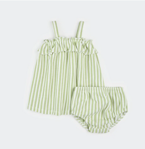 Petit Lem - Pinstripe Set Green|197864