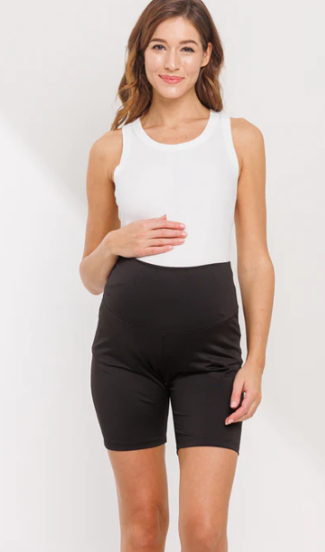 Maternity Biker Shorts - Black|70033