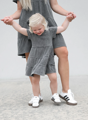 Little Bipsy - Acid Wash Waffle Dress|142076