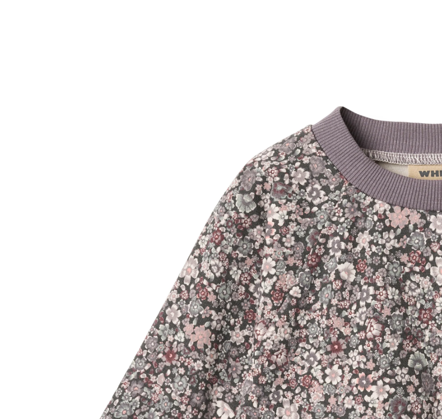 Wheat - Jersey Dress Dorthea Purple Stone Flowers|164386