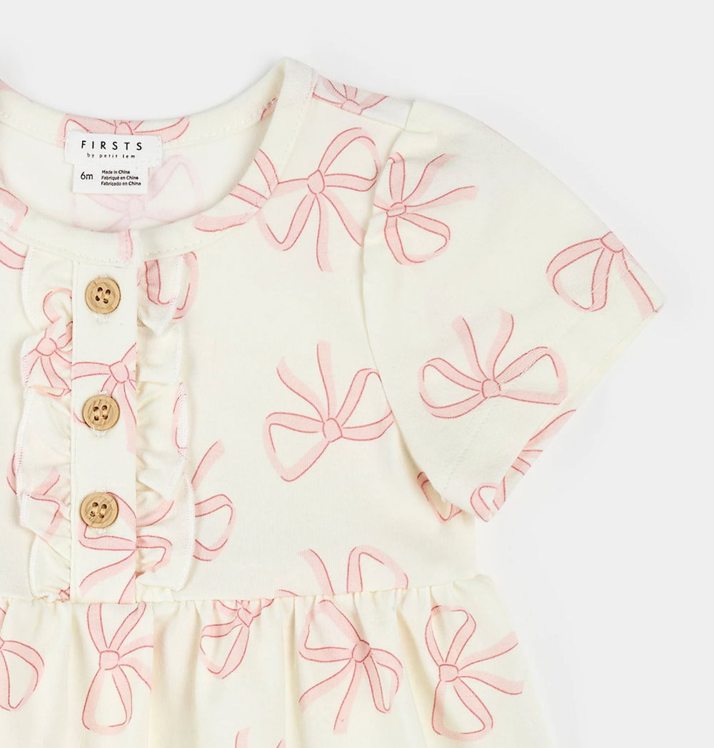Petit Lem - Bodysuit Dress- Bows|187183