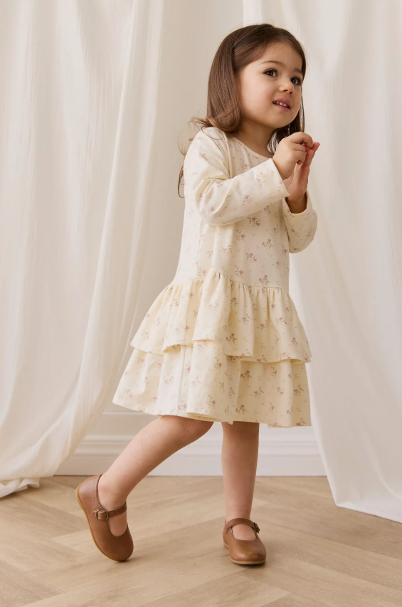 Jamie Kay - Organic Cotton Fayette Dress Thelma Parchment|176860
