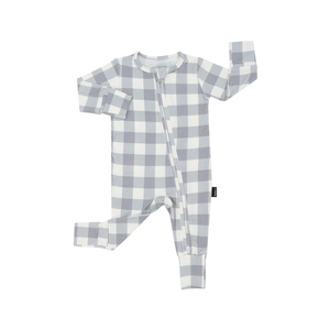 Belan.J - Footless Zipper Sleeper Denim Plaid|158762