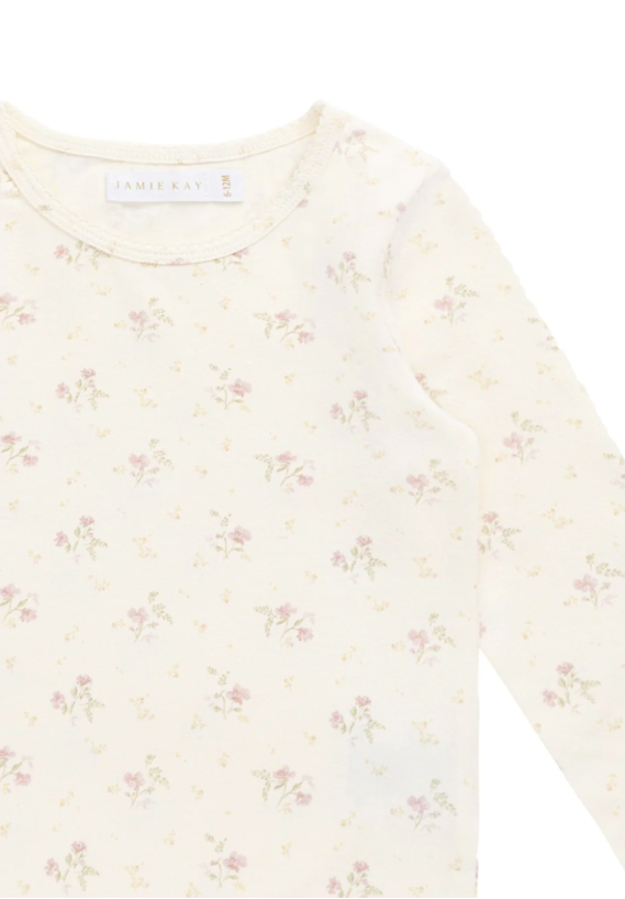 Jamie Kay - Organic Cotton Long Sleeve Top Thelma Parchment|176841