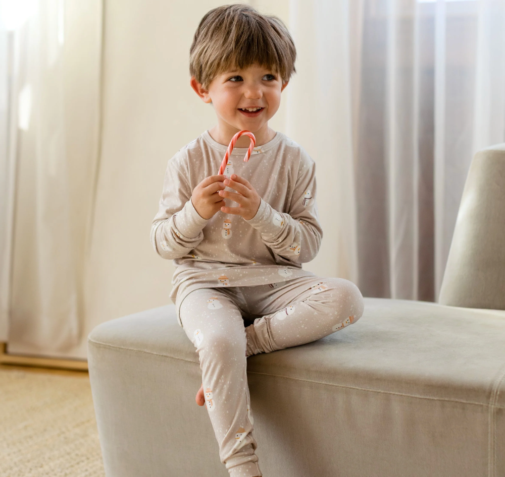 Roobear - Snowy Snowman Bamboo Two-Piece PJs|173342