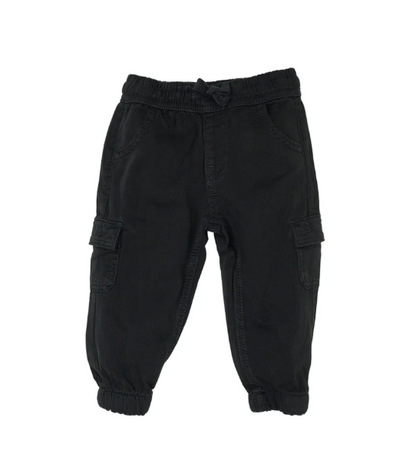 Little Bipsy - Cotton Twill Cargo Jogger - Black|164277