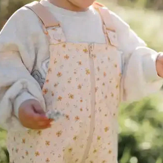 Roobear - Fleece-Lined Overalls Floral|173384