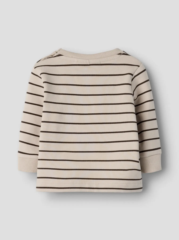 Name It - Mocha Striped Tiger Sweatshirt|213788