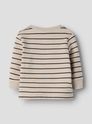 Name It - Mocha Striped Tiger Sweatshirt|213788