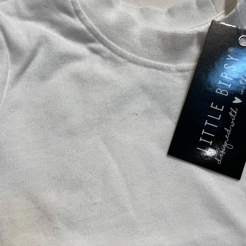 Little Bipsy White Shirt 0-3M **NEW **Imperfection|160900