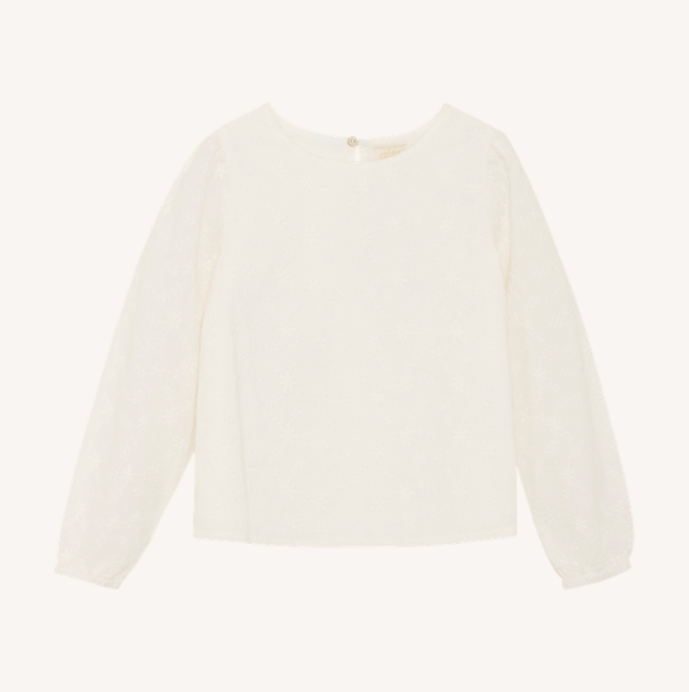 Creamie - Embroidered White Blouse|194030