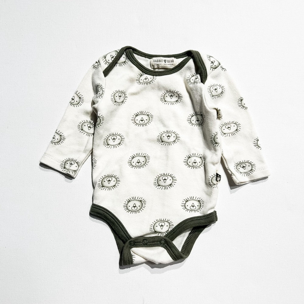 Rabbit + Bear Onesie 0-3M|209844