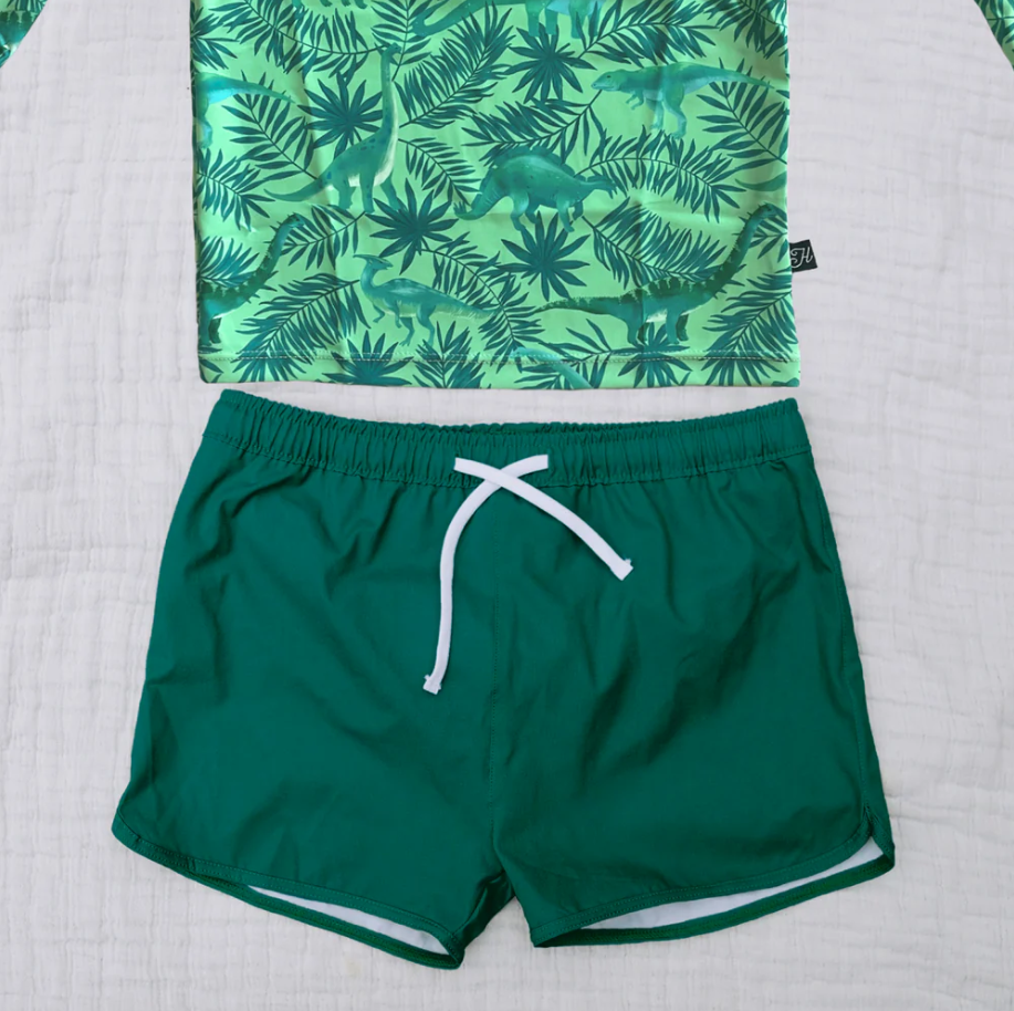 Honeysuckle - Kid's Trunks - Teal|97575