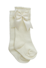 Mebie Baby - High Rise Bow Socks Cream|185290