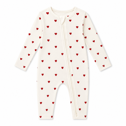 Roobear - Tiny Heart Bamboo Sleeper - NB