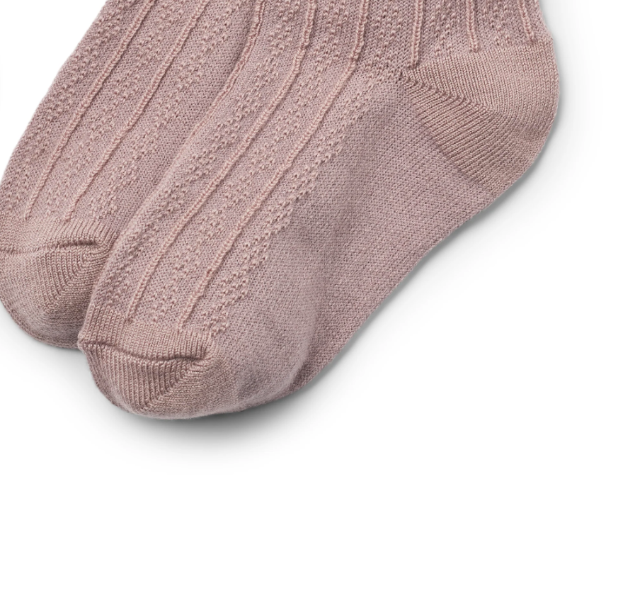 Wheat - 2 pk Wool Lace Socks Nora dry rose|164448
