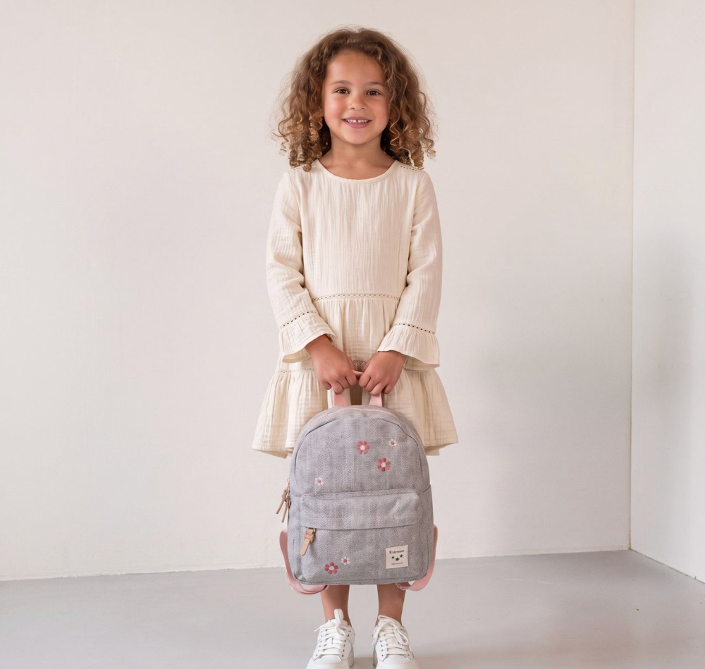 Kidzroom - Backpack Blossom And Bows Grey|230622
