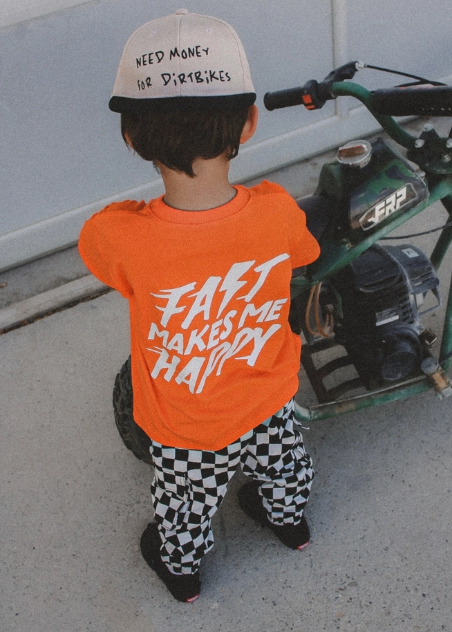 Little Trouble - Fast Makes Me Happy T-Shirt Orange|178688