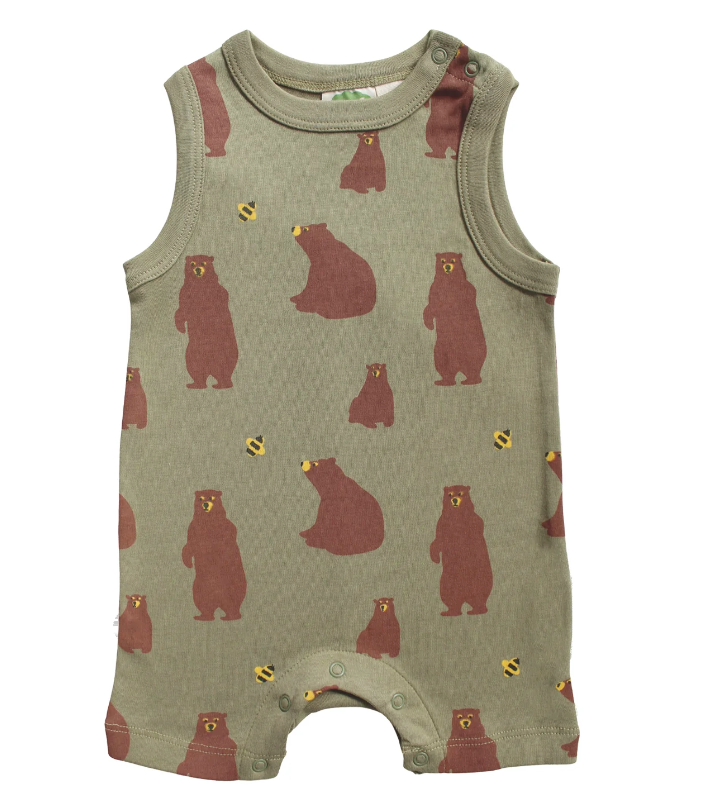 Parade Organics Tank Romper Bears|137631