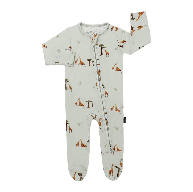 Belan.J - Footed Zipper Sleeper - Giraffes|193843