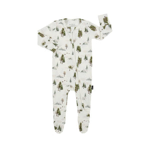 Belan.J - Ribbed Footed Zipper Sleeper - Misty Forest|217800