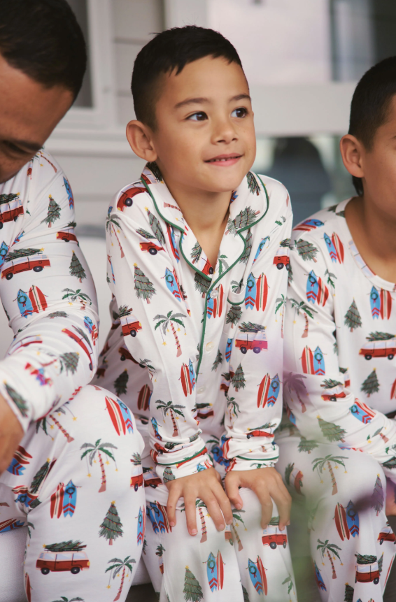 Bambie & Birdie - Kid's Collared Button up Set - CALI CHRISTMAS|171140