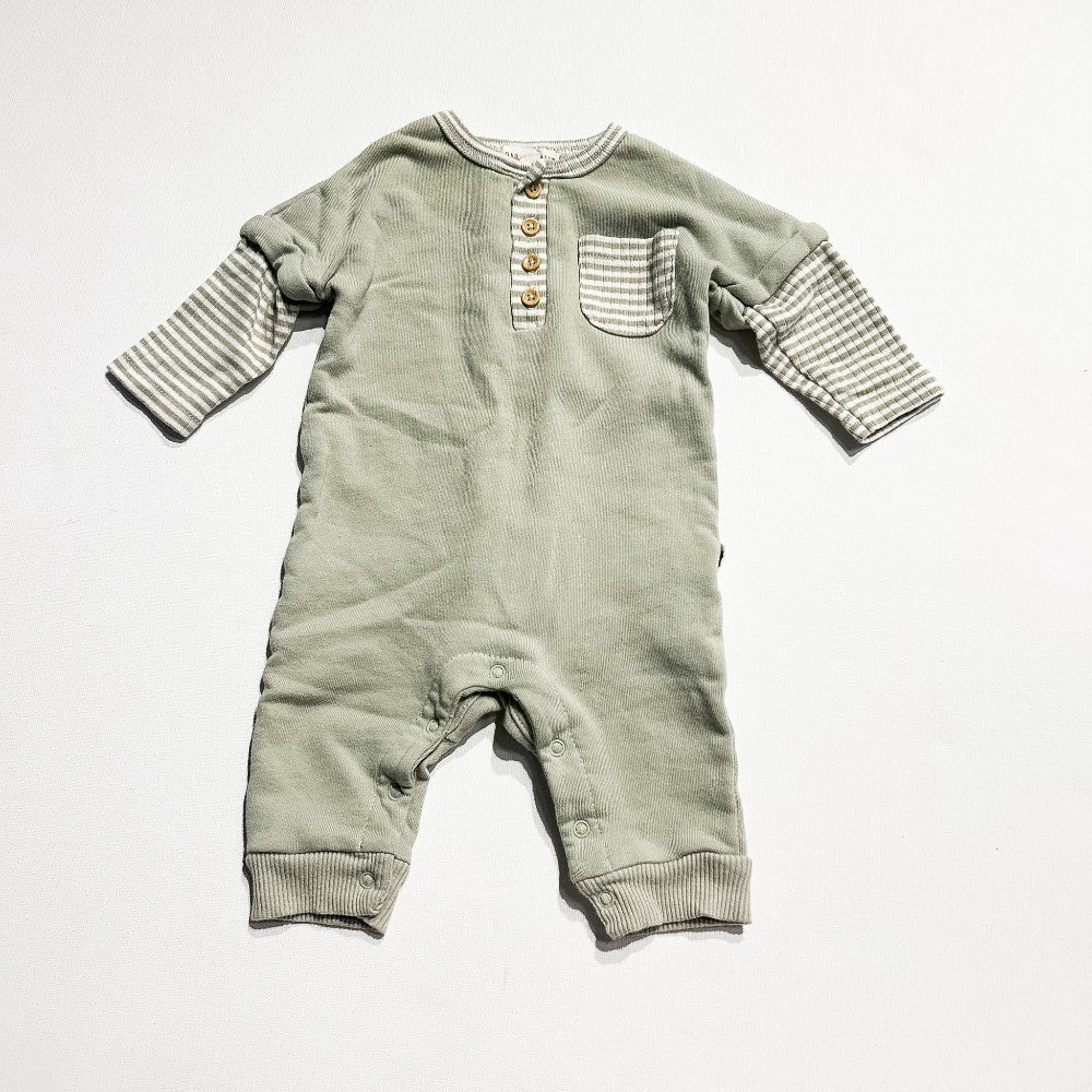Rabbit + Bear Romper 0-3M|209840