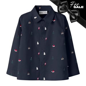 Pre- Sale: Name It - Christmas Collared Button Up 0645