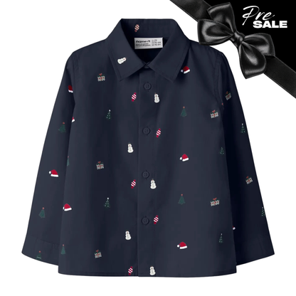 Pre- Sale: Name It - Christmas Collared Button Up 0645