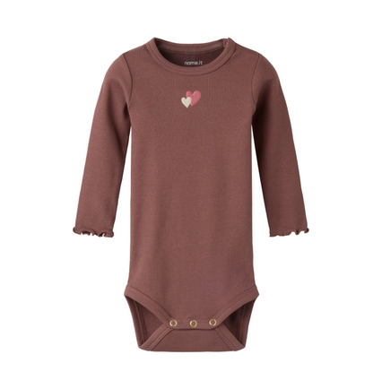 Name It - Hearts Ribbed Bodysuit|213856