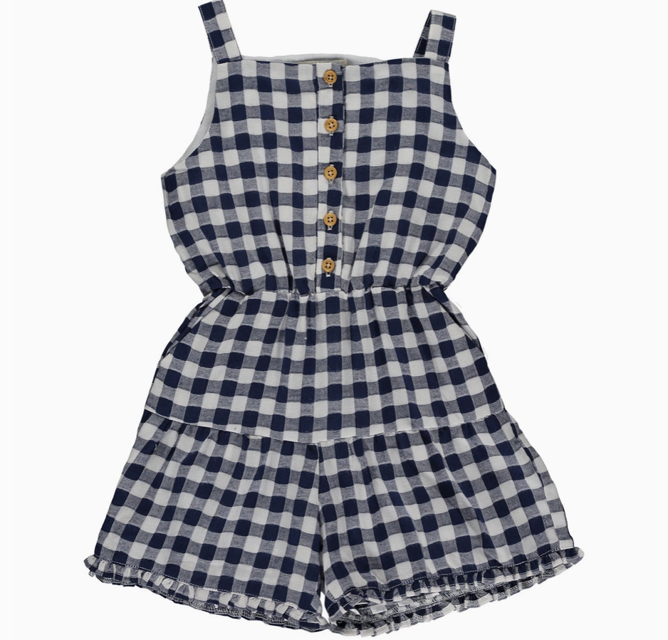 Vignette - Maya Romper in Navy Plaid|87170