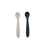 Mebie Baby - Silicone Spoon Set Cream & Charcoal|205226