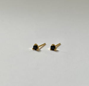 Stone Studs- Black- 18K PVD Gold Plating|186984