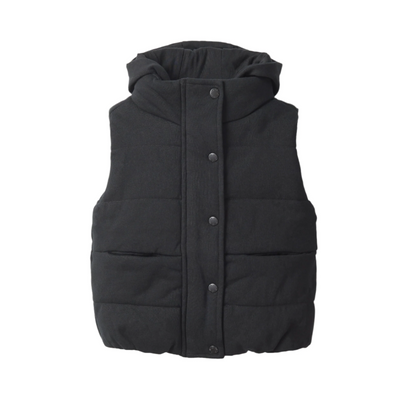 Little Bipsy - Hooded Puffer Vest - Black|108343