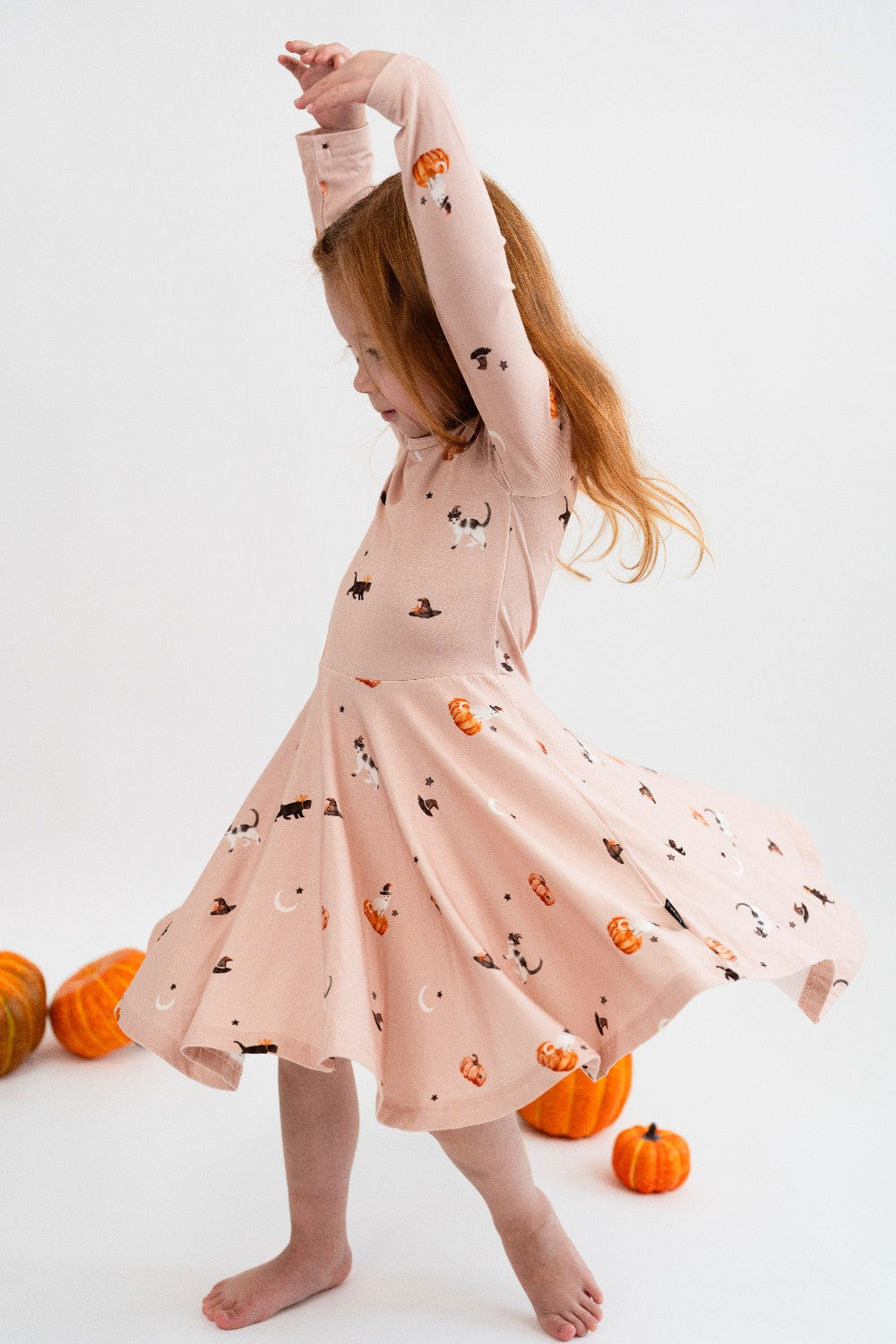Belan.J - Long Sleeves Twirl Dress Witch Cats|220704