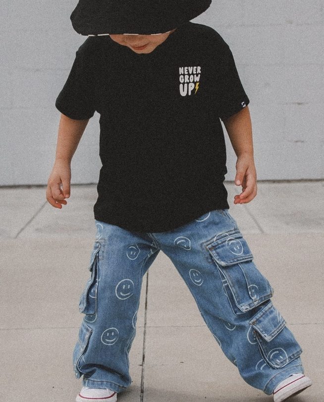 Little Trouble - Smiley Face Jeans|164226