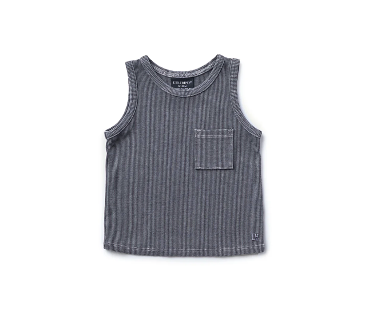 Little Bipsy - Acid Wash Ribbed Tank|141778