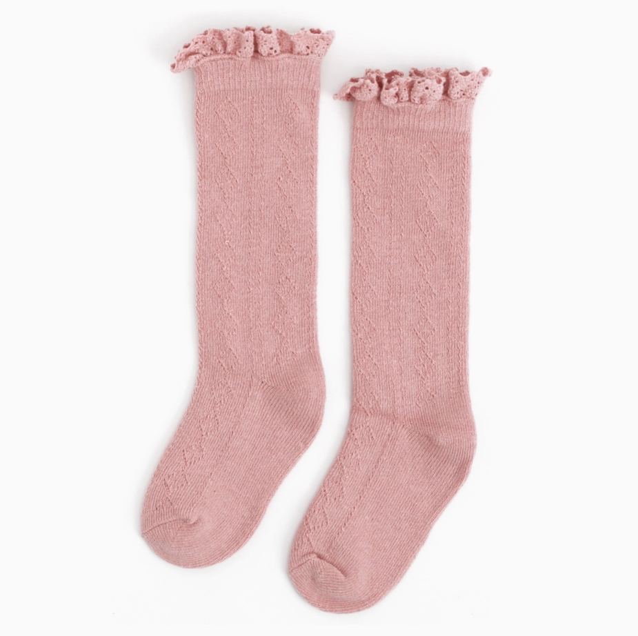 Little Stocking Co. - Fancy Lace Top Knee High Socks|104635