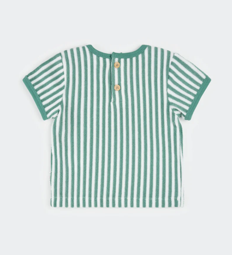 Petit Lem - Pinstripe Turquoise Set|197874