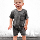 Little Bipsy - Acid Wash Shortie Romper|142083