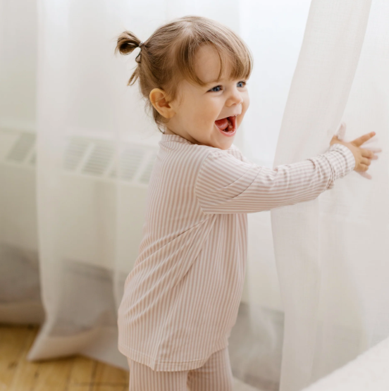 Roobear - Pinstripe Two-Piece PJs Blush Meadow Pink|162787